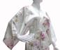 Preview: Kimono Royal Cranes weiss, kurz, Seide, Morgenmantel